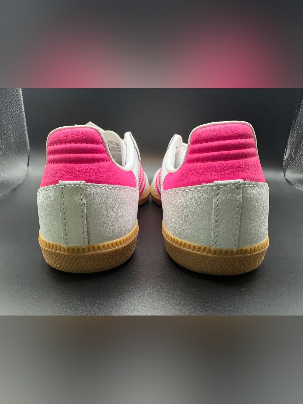 NWT Youth Size 7 adidas Samba OG J Pink White Gum OG box - Picture 4 of 7